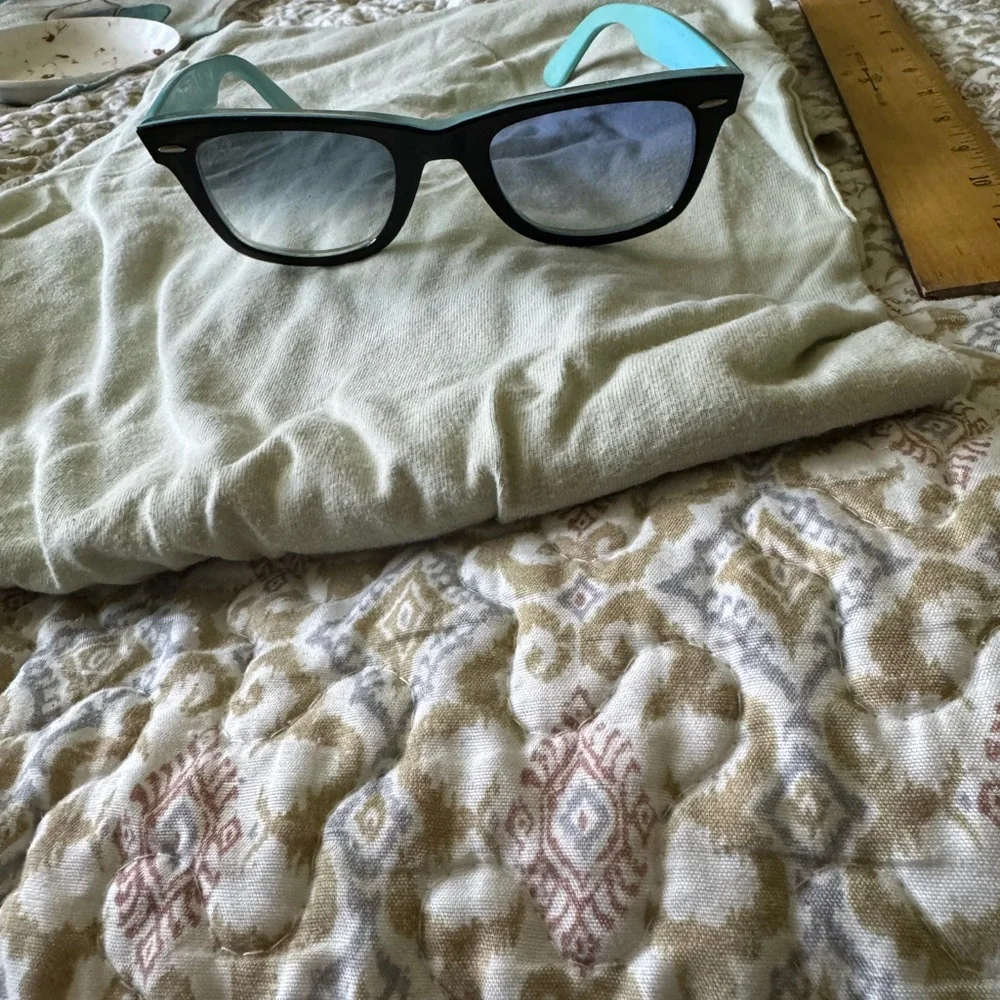 Ray Ban sunglasses black & turquoise - Picture 3 of 5